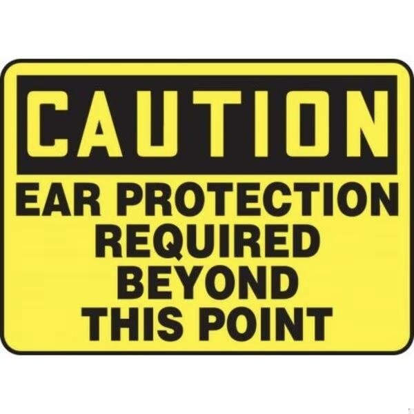 Accuform OSHA CAUTION SAFETY SIGN EAR MPPE632VP MPPE632VP - main